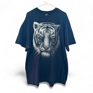 DOM Black w/ White Tiger Graphic Men's T-Shirt XXL